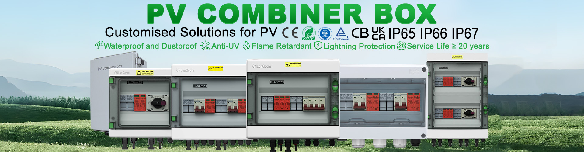 PV Combiner Box 1 i 1 ut DC500V